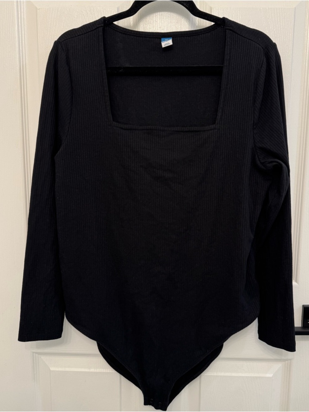 Square Neck Ribbed Bodysuit